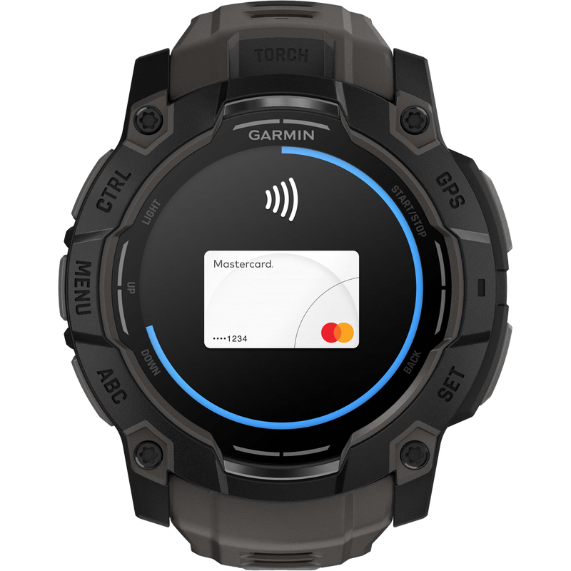Instinct 3 50mm Amoled - Black, Garmin Instinct 3 50mm AMOLED in Black garmin pay