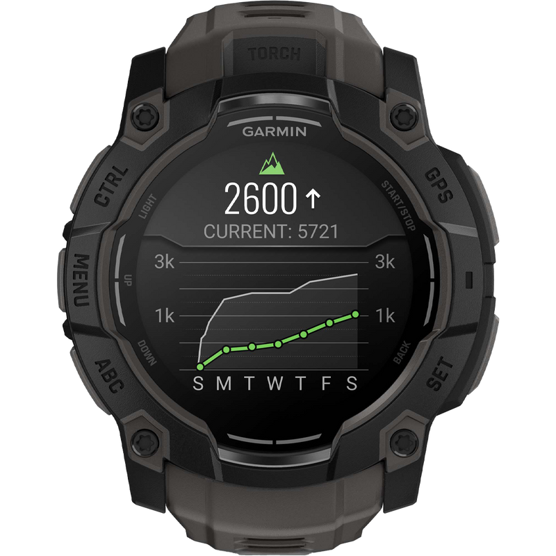 Instinct 3 50mm Amoled - Black, Garmin Instinct 3 50mm AMOLED in Black altitude