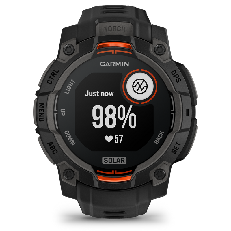 Instinct 3 Solar 45mm Black, Garmin Instinct 3 Solar 45mm Black Pulse Ox