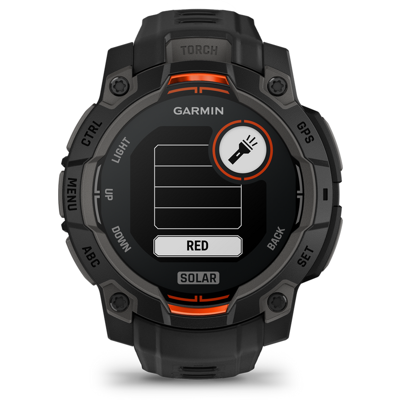 Instinct 3 Solar 45mm Black, Garmin Instinct 3 Solar 45mm Black flashlight controls