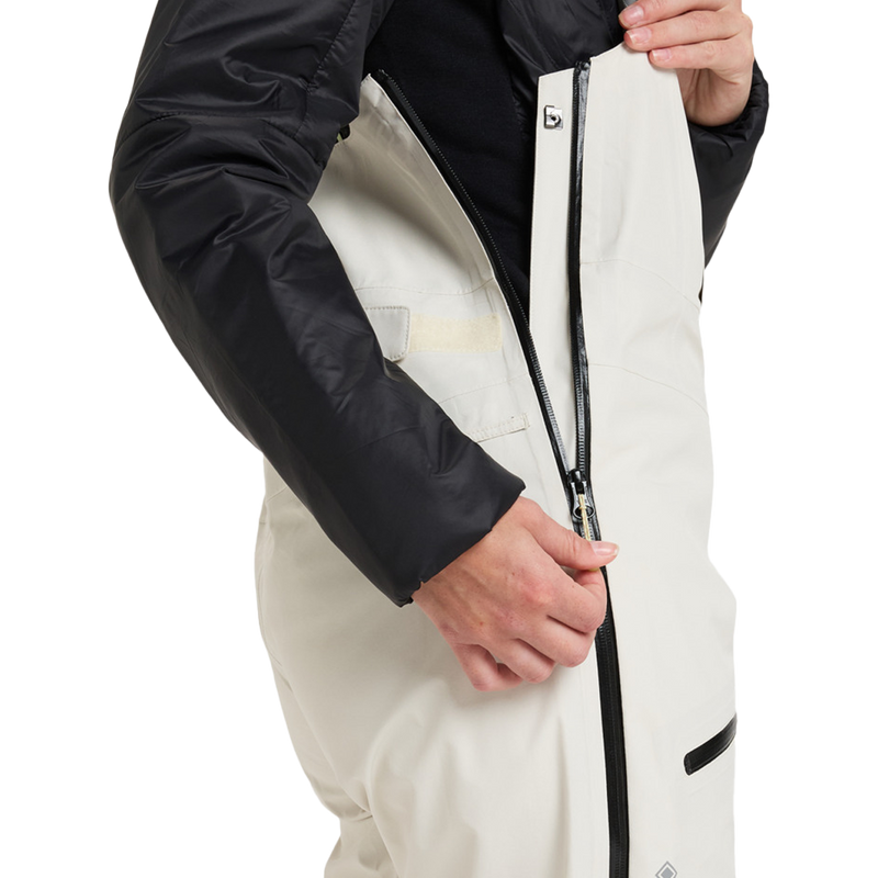 Women's Gore-Tex Lunalite 3L Bib Pant, Roxy Women's Gore-Tex Lunalite 3L Bib Pant side zip
