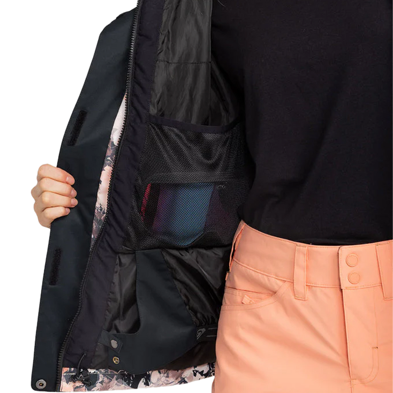 Women's Roxy Jetty Block Jacket, Roxy Women's Roxy Jetty Block Jacket goggle pocket