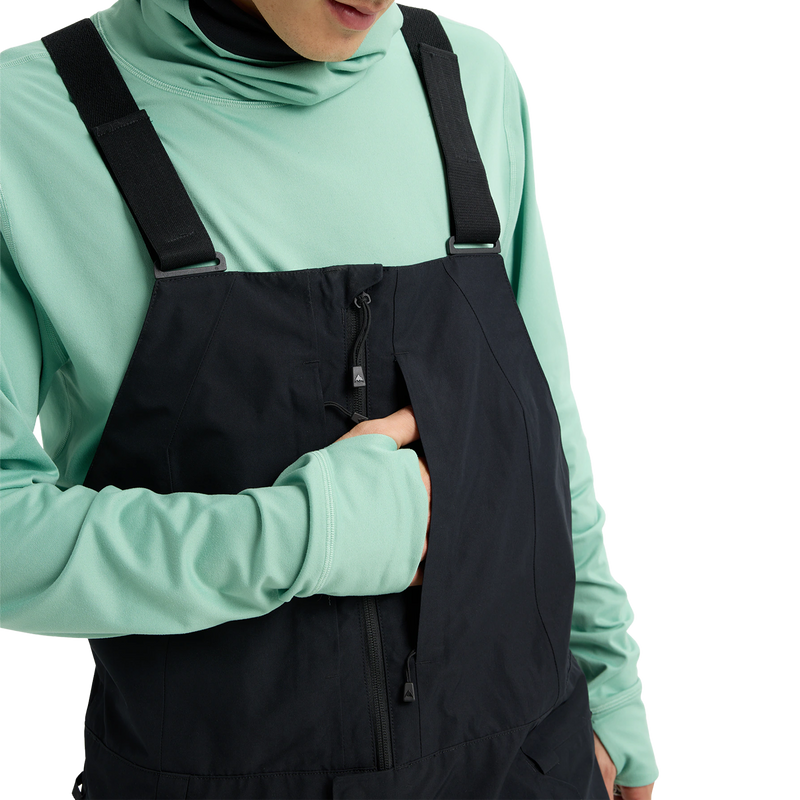 Reserve Gore Tex 2L Bib Short, Burton Men's Reserve Gore Tex 2L Bib Long Front Front Pocket