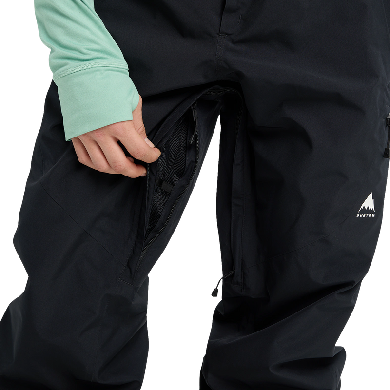 Reserve Gore Tex 2L Bib Short, Burton Men's Reserve Gore Tex 2L Bib Long Front Thigh Vent
