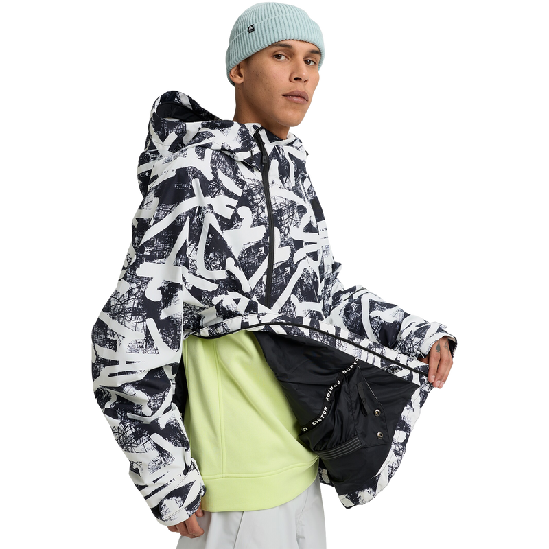 Men's Reserve 2L Relaxed Fit Anorak, Burton Men's Reserve 2L Relaxed Fit Anorak Side Zipper