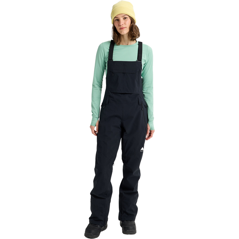 Women's Reserve 2L Stretch Slim Bibs, Burton Women's Reserve 2L Stretch Slim Bibs Front