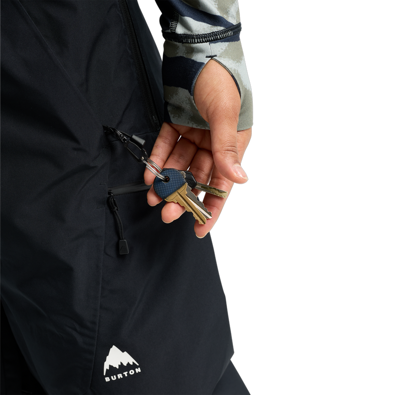 Women's Reserve Gore Tex 2L Bibs, Burton Women's Burton Reserve GORE-TEX 2L Bib Pants key clip
