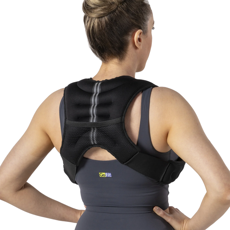GoFit Neoprene 10 lb Weighted Vest, GoFit GoFit Neoprene 10 lb Weighted Vest Back on Model