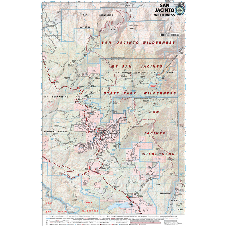 San Jacinto Wilderness, Tom Harrison Maps San Jacinto Wilderness detail