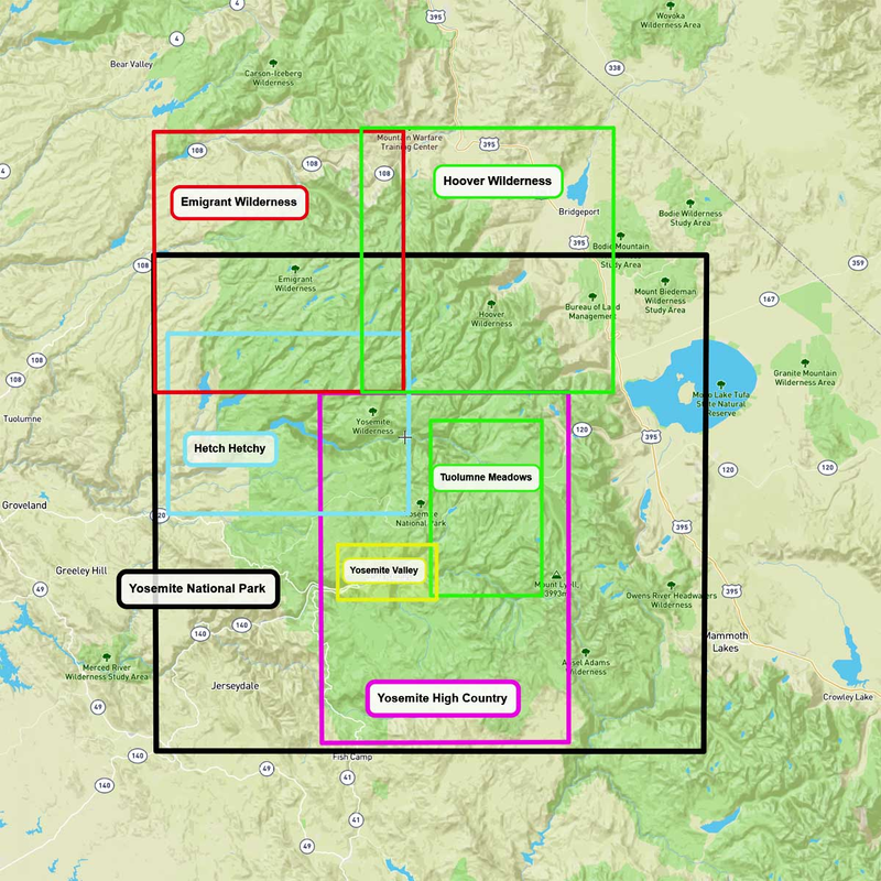 Hoover Wilderness, Tom Harrison Maps Hoover Wilderness coverage area