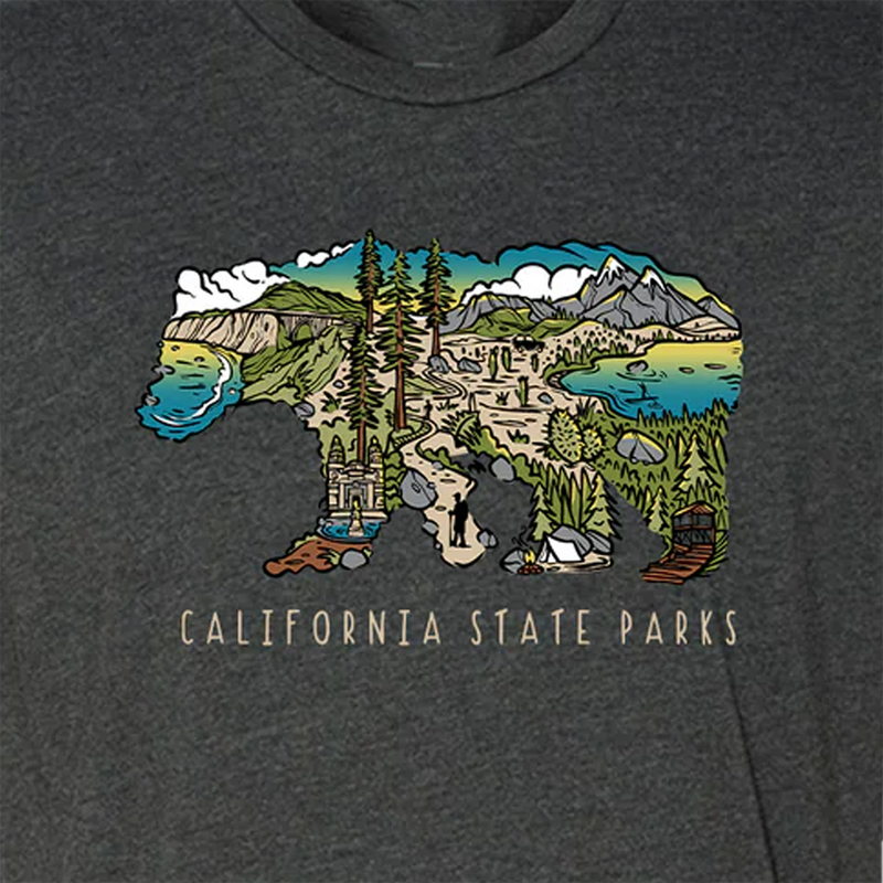 Men's California State Parks Bear, Wild Tribute Men's California State Parks Bear Logo