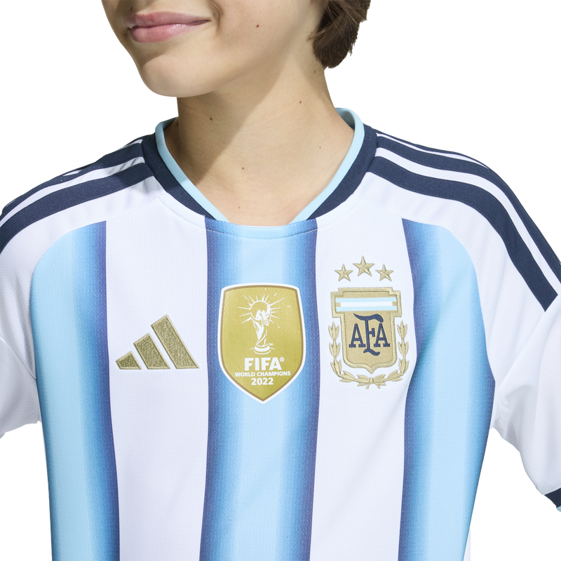 Youth Argentina AFA Home Replica Jersey, Adidas Youth Argentina AFA Home Replica Jersey Chest Logos
