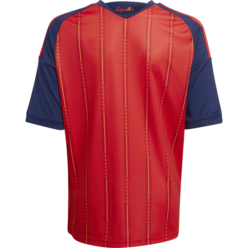 Youth Spain Home Replica Jersey, Adidas Youth Spain 26 Home Replica Jersey Back
