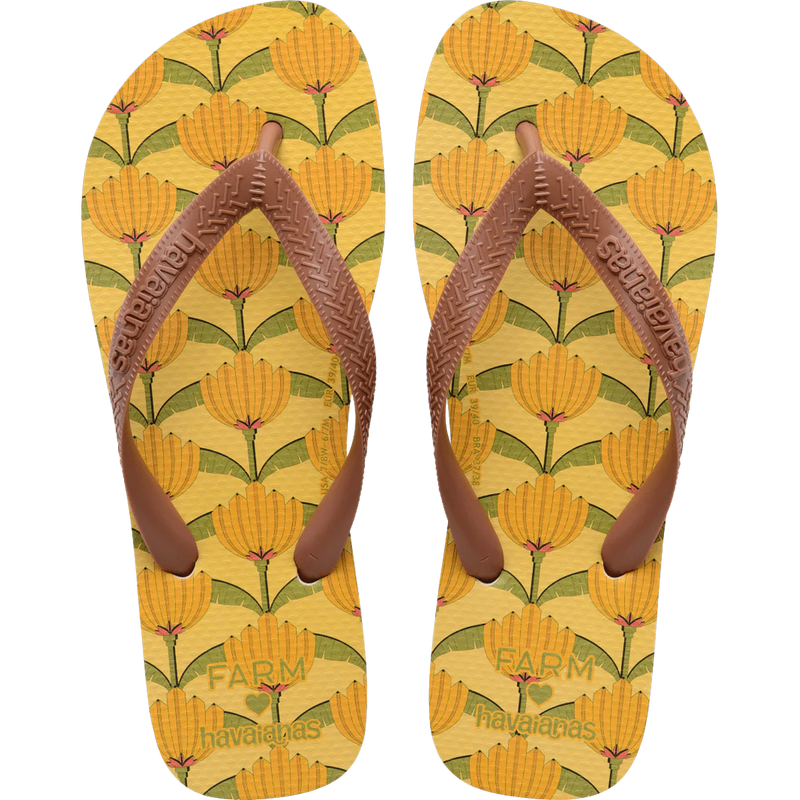 Women's FARM Rio Banana Deco Top Sandal, Havaianas Women's Farm Banana Deco Sandal Pair Top