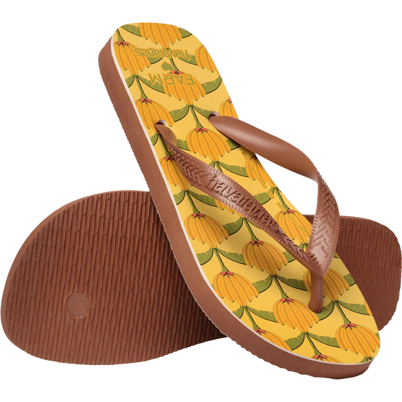 Women's FARM Rio Banana Deco Top Sandal, Havaianas Women's Farm Banana Deco Sandal Pair Top and Bottom