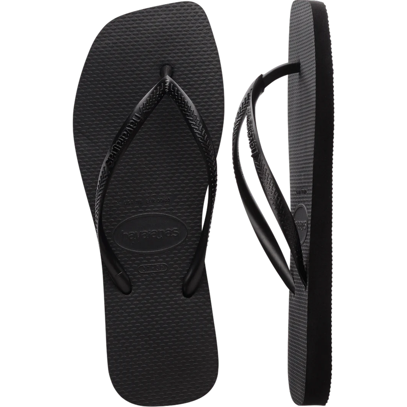 Women's Slim Square Sandal, Havaianas Women's Slim Square Sandal Pair Top and Side