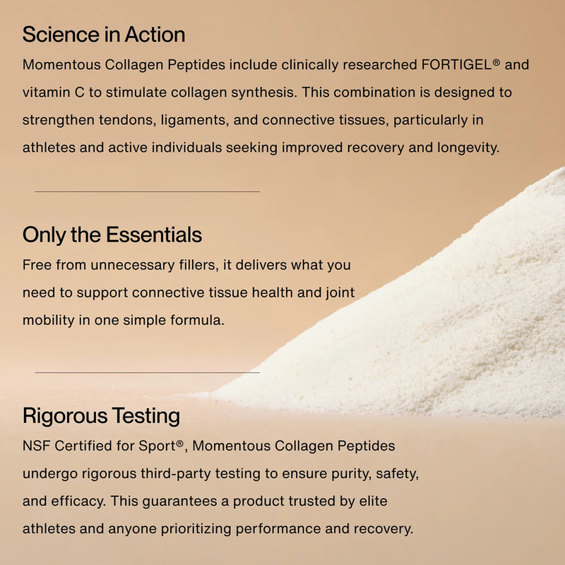 Collagen Peptides (30 Servings), Momentous Collagen Peptides science