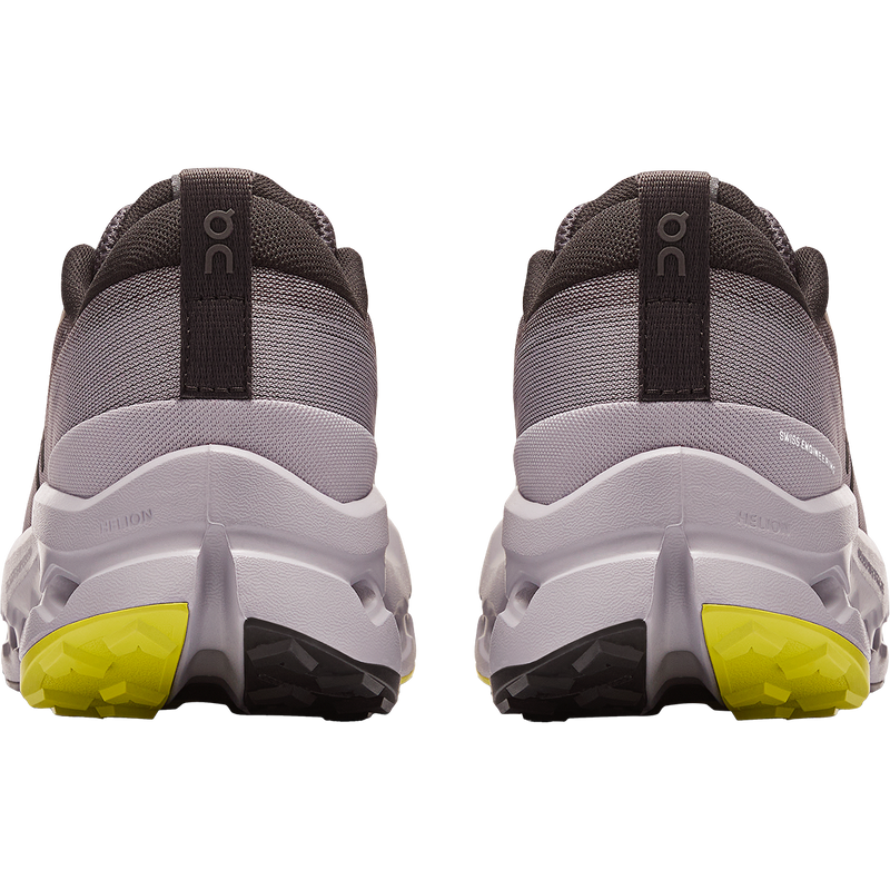 Women's Cloudsurfer Trail 2, On Women's Cloudsurfer Trail 2 in Iron Lilac pair back