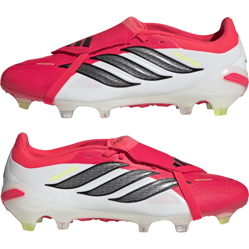 Predator Pro Fold-Over Tongue FG, Adidas Predator Pro Fold-Over Tongue FG in Lucid Red/Core Black/Ftwr White pair left and right profile