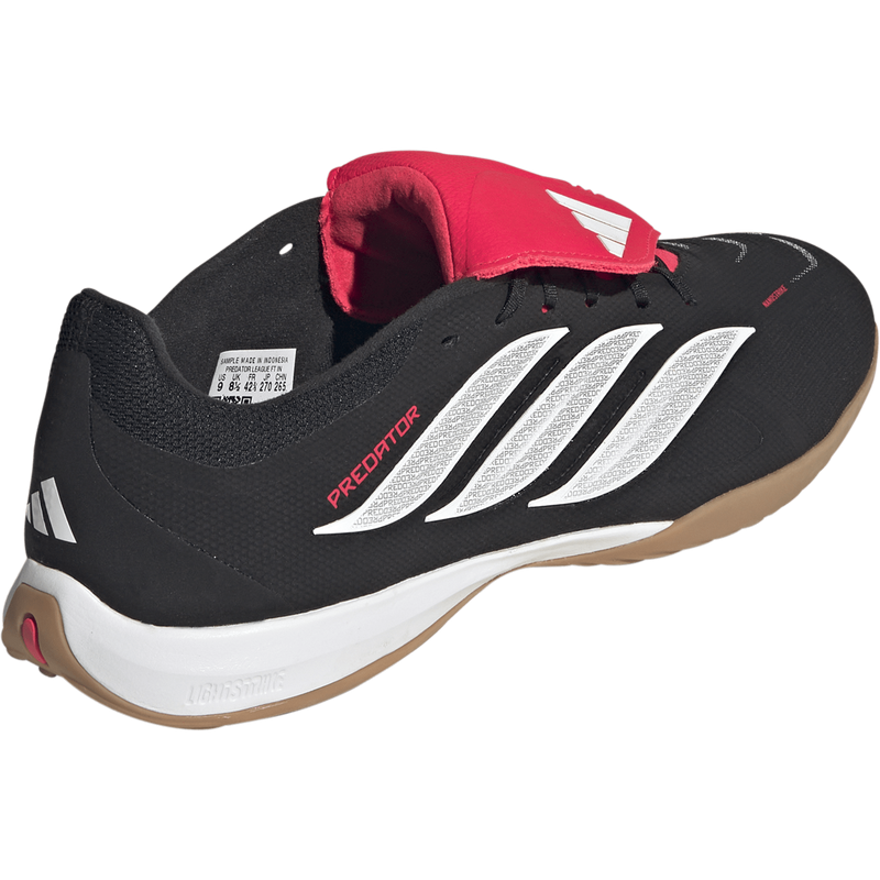 Predator League Fold-Over Tongue Indoor, Adidas Predator League Fold-Over Tongue Indoor in Core Black/White/Lucid Red right back