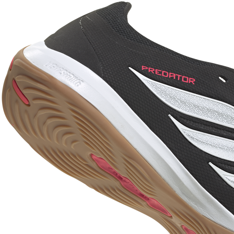 Predator League Fold-Over Tongue Indoor, Adidas Predator League Fold-Over Tongue Indoor in Core Black/White/Lucid Red heel