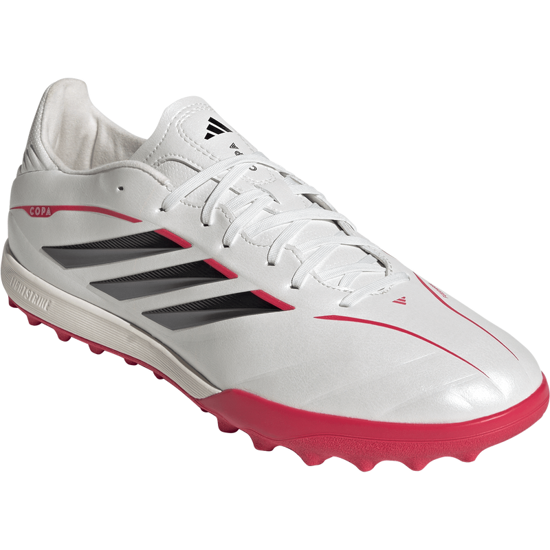 Copa Pure IV League Turf, Adidas Copa Pure IV League Turf in Zero Metalic/Core Black/Lucid Red front right