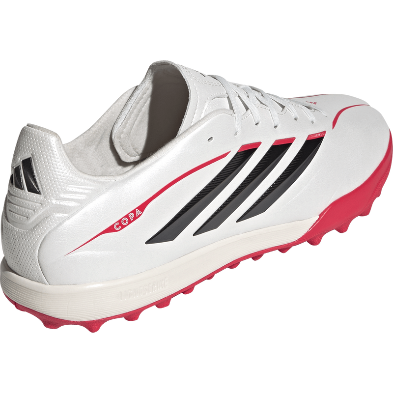 Copa Pure IV League Turf, Adidas Copa Pure IV League Turf in Zero Metalic/Core Black/Lucid Red right rear