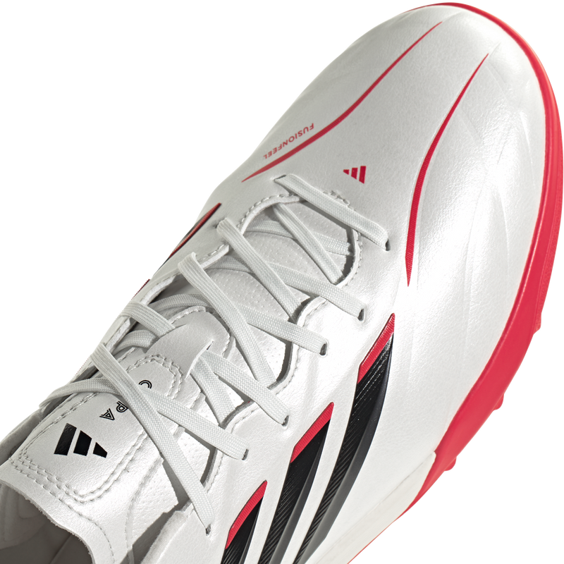 Copa Pure IV League Turf, Adidas Copa Pure IV League Turf in Zero Metalic/Core Black/Lucid Red toe
