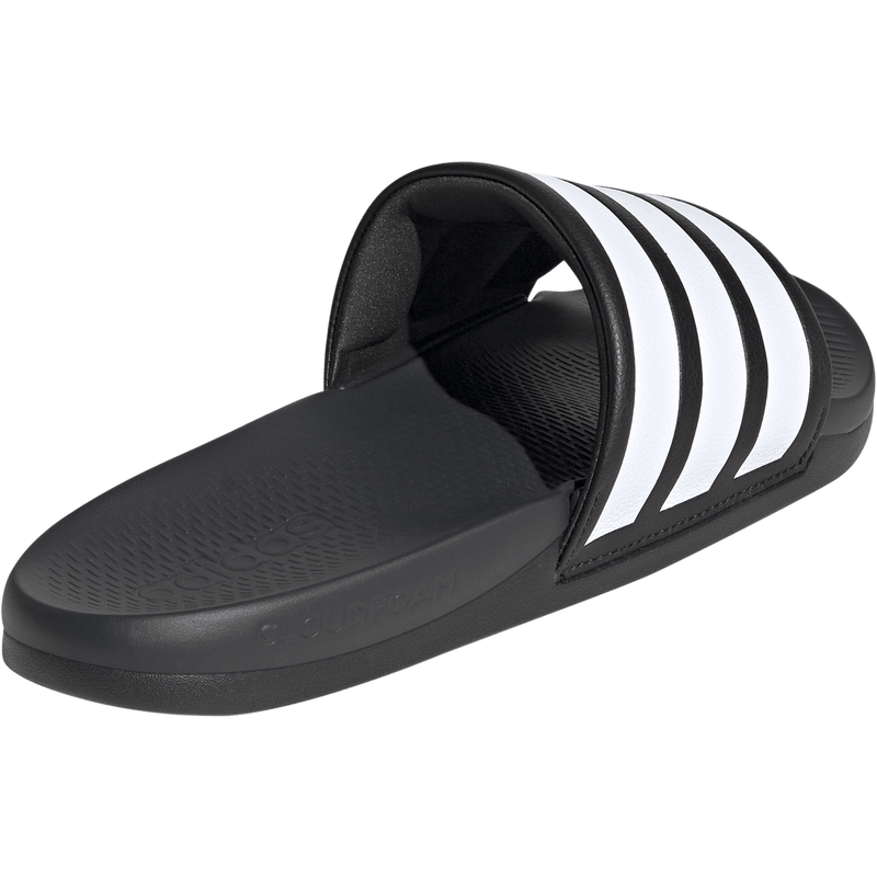 Men's Adilette Comfort 2.0, Adidas Men's Adilette Comfort 2.0 in Core Black/White/Carbon right rear