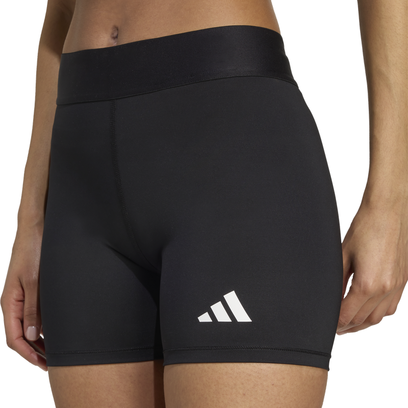 Women's Techfit Volleyball 3" Shorts, Adidas Women's Techfit Volleyball 3" Shorts Thigh Logo