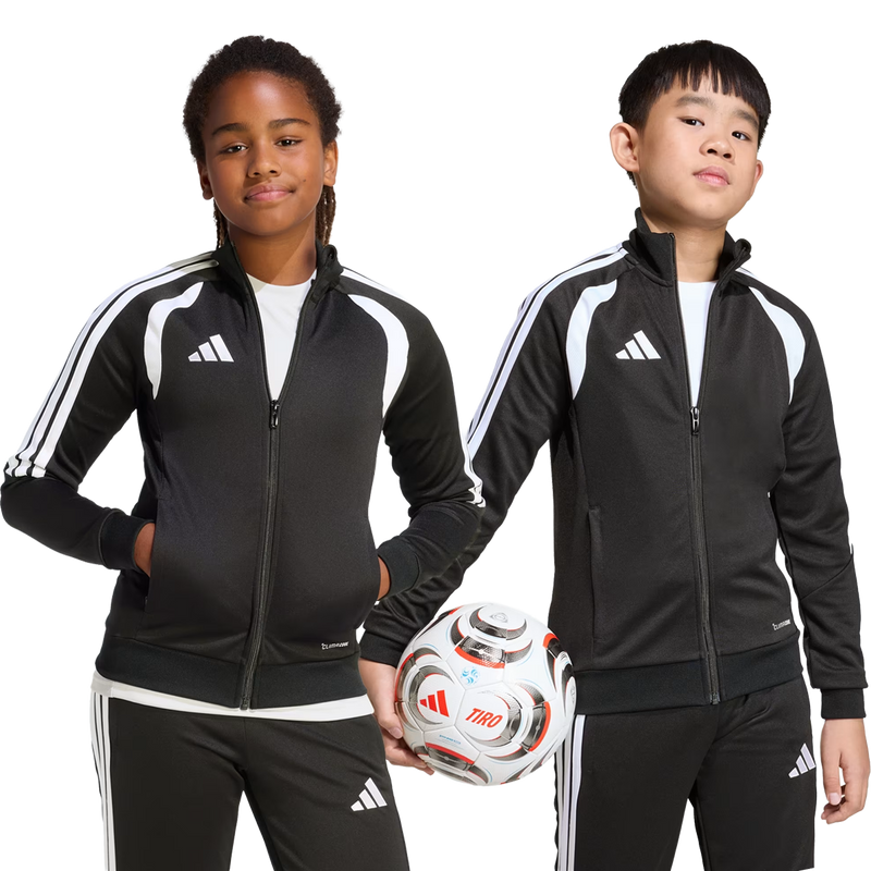 Youth Tiro 26 Track Jacket, Youth Tiro 26 Track Jacket in Black White Youth side by side