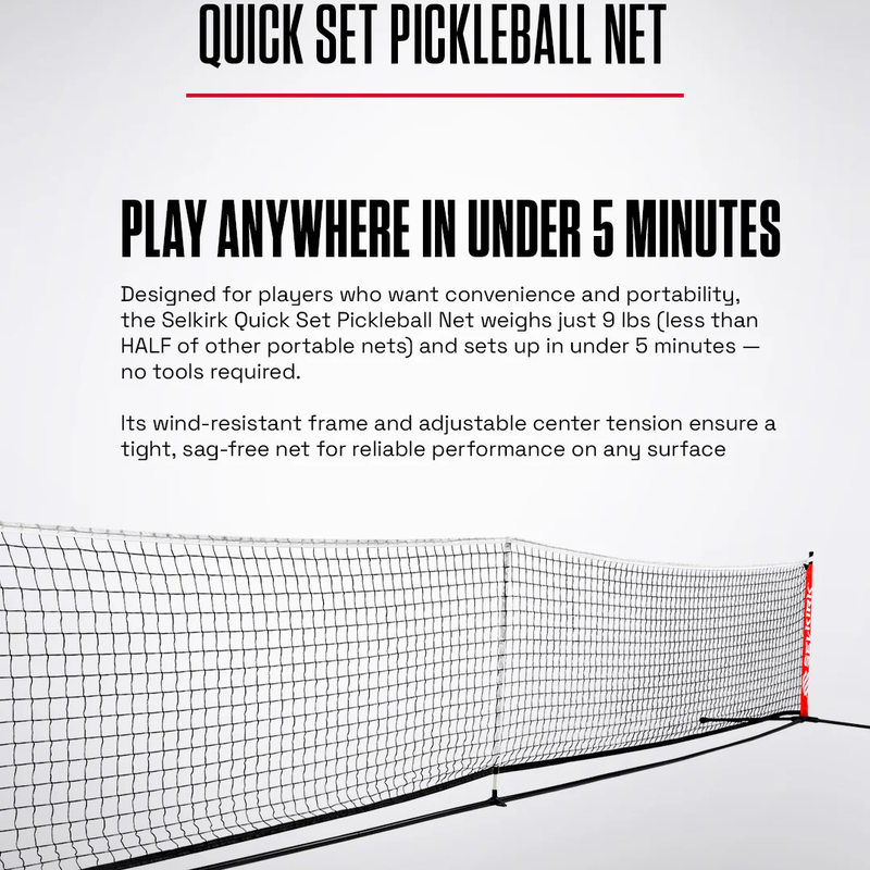 Quickset Net, Selkirk Sport Quickset Net set up
