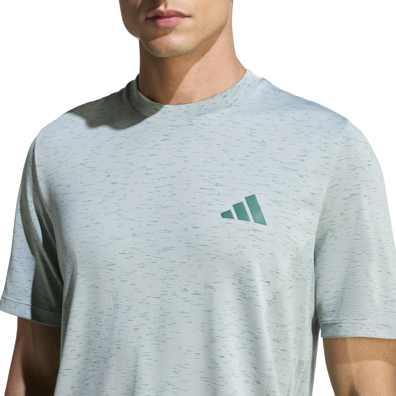 Men's Workout Essentials Seamless Tee, Adidas Men's Workout Essentials Seamless Tee Chest Logo