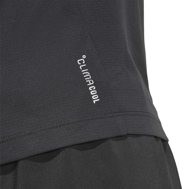 Men's Run Essentials Tee, Adidas Men's Run Essentials Tee in Black with Climacool detail