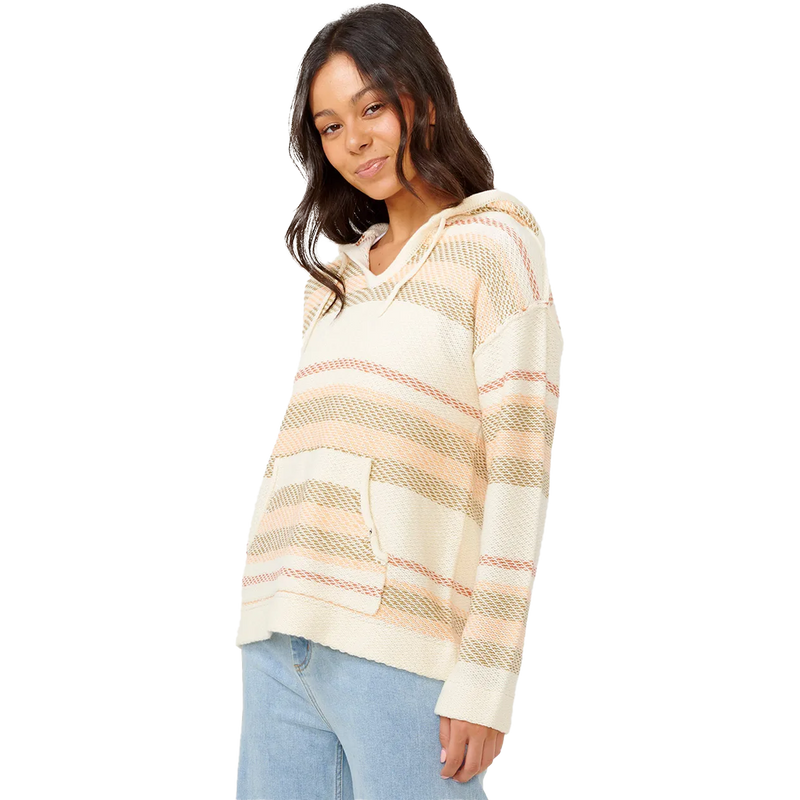 Women's Desert Dreams Striped Poncho, Rip Curl Women's Desert Dreams Striped Poncho 3/4 Front