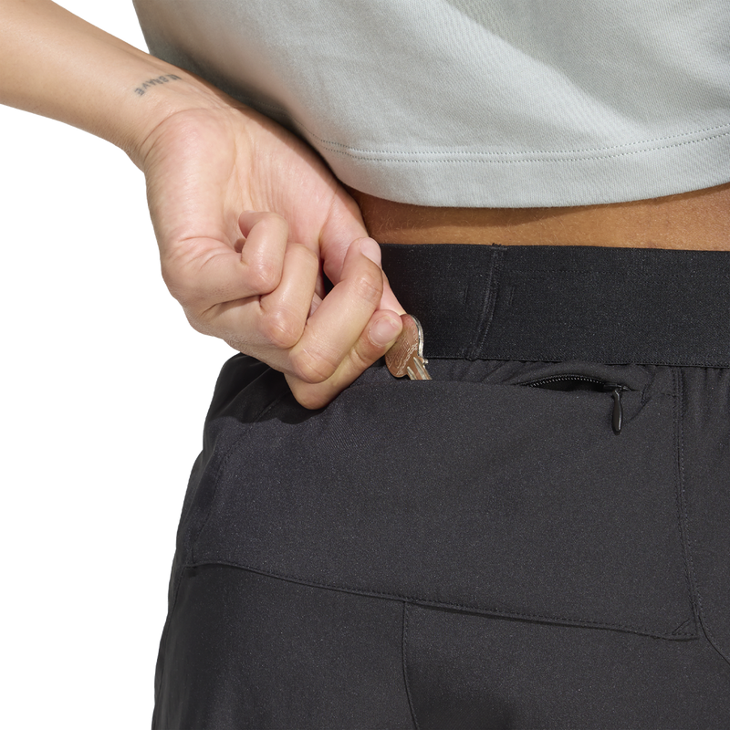 Women's Run Essentials Short, Adidas Women's Run Essentials Short back zipper pocket