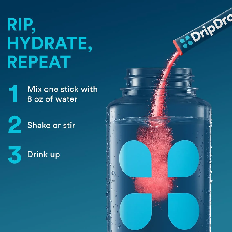 Electrolyte Drink Mix (20 Servings), DripDrop Electrolyte Drink Mix how to use
