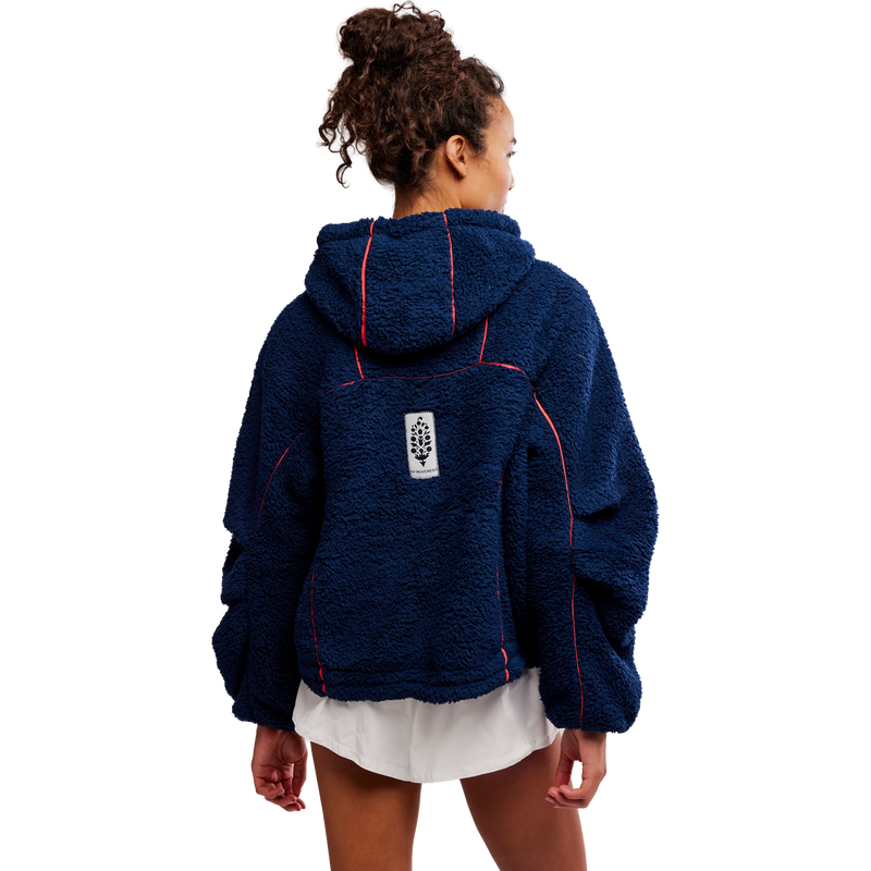 Women's Free Flow Fleece, Free People Women's FPM Free Flow Fleece in 4405-Midnight Navy back