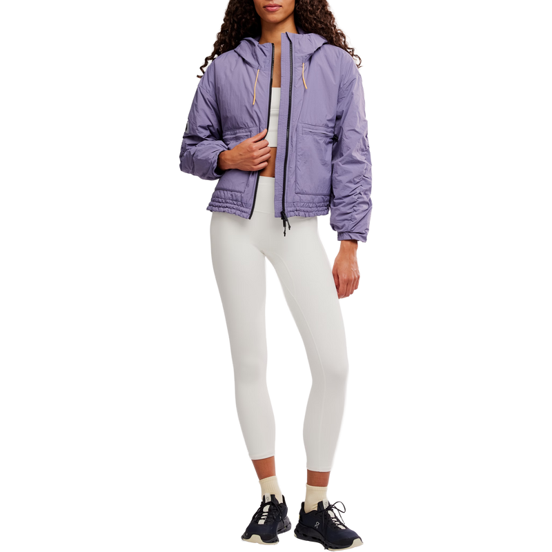 Women's Cloud Cover Systems Liner Jacket, Free People Women's Cloud Cover Systems Liner Jacket in 0472-Graphite front full length