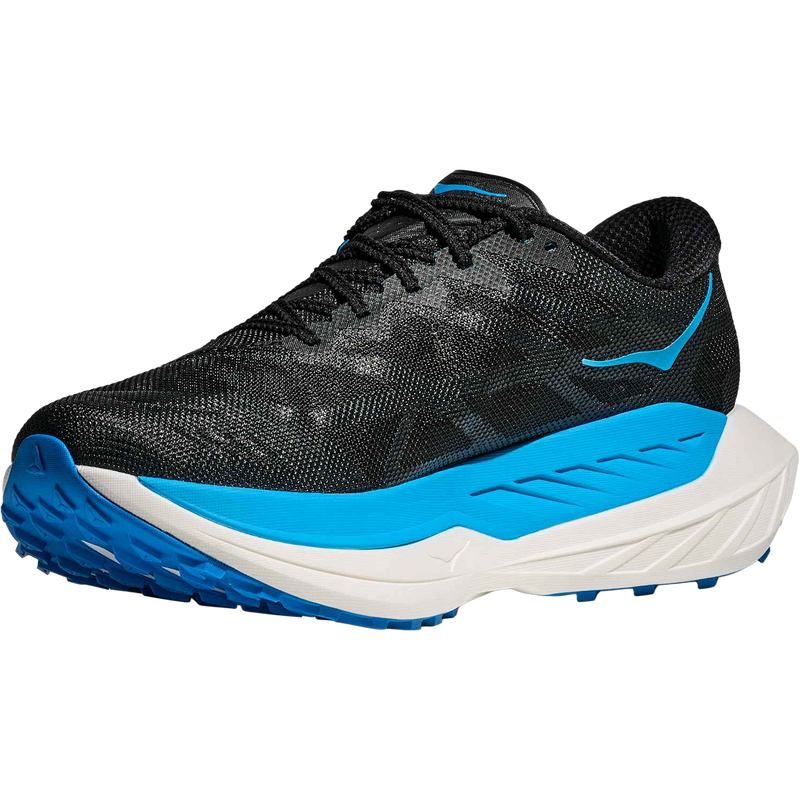 Women's Rocket X Trail, Hoka Women's Rocket X Trail in BKSK-Black/Skyward Blue inside right