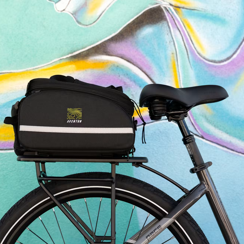 Aventon Rack Top Bag, Aventon Rack Top Bag on bike
