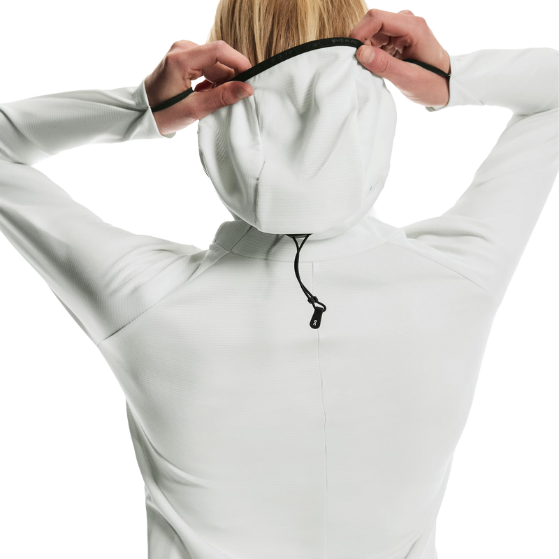 Women's Climate Zip Hoodie, On Women's Climate Zip Hoodie in Sailor hood back