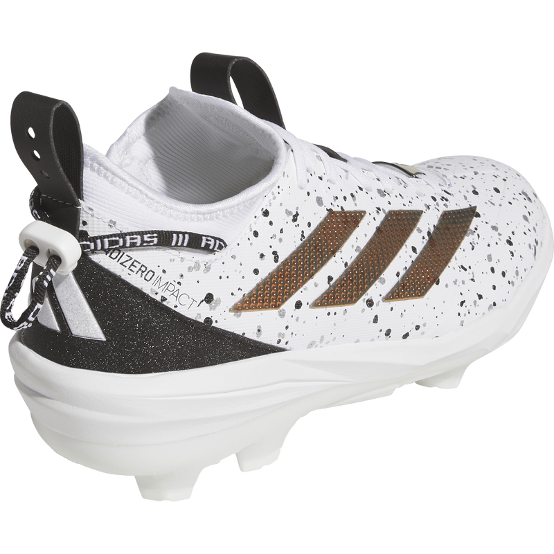 Adizero Impact TPU BSB 2.0 SHD, Adidas Adizero Impact TPU BSB 2.0 SHD in White/Gold right rear