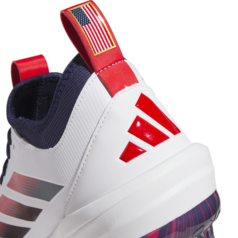 Adizero Impact TPU 2.0 USA, Adidas Adizero Impact TPU 2.0 USA in White/Red/Blue back of heel