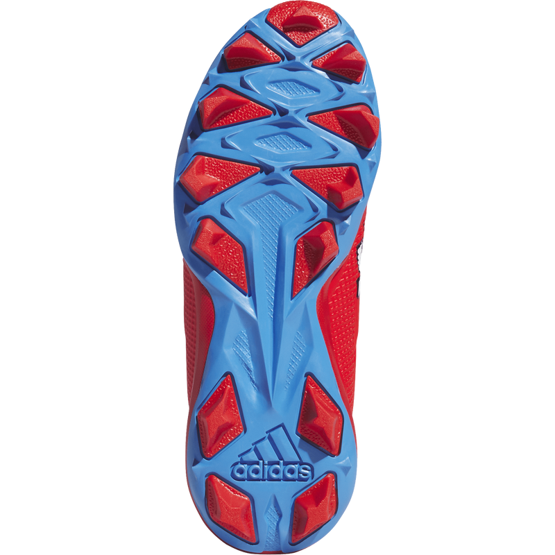 Youth Adizero Impact 2.0 MD Spider-Man, Adidas Youth Adizero Impact 2.0 MD Spider-Man in Red/White/Blue bottom