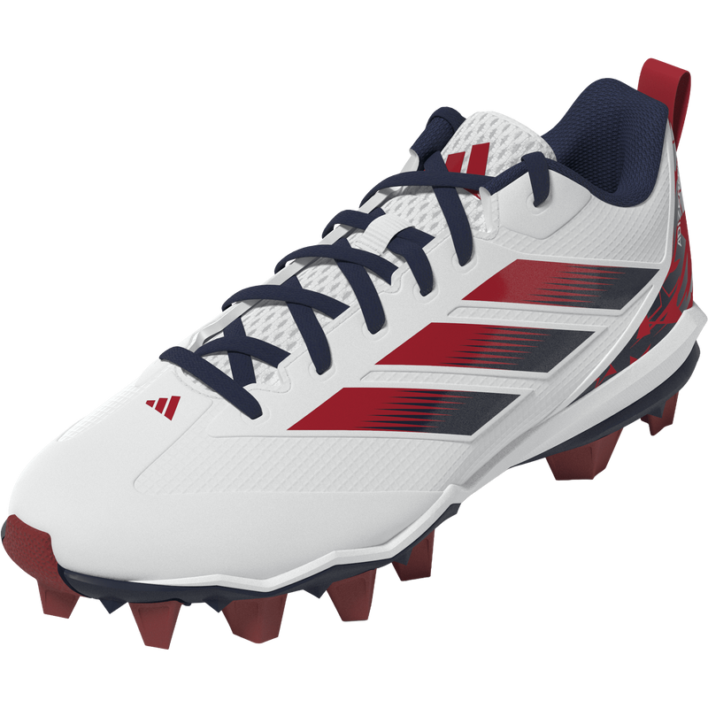 Youth Adizero Impact MD USA, Adidas Youth Adizero Impact MD USA in White/Blue/Red left front