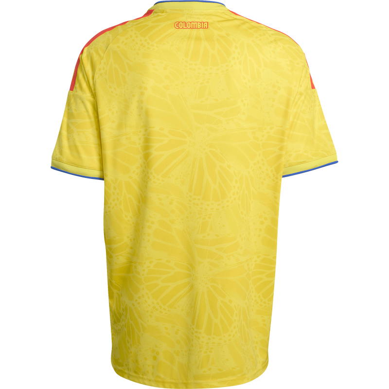 Colombia Home Replica Jersey, Adidas Columbia Home Replica Jersey in Impact Yellow back