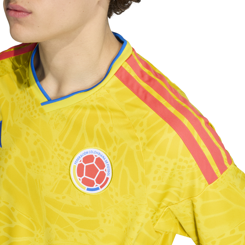 Colombia Home Replica Jersey, Adidas Columbia Home Replica Jersey in Impact Yellow front graphic