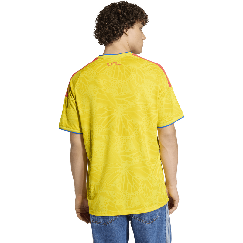 Colombia Home Replica Jersey, Adidas Columbia Home Replica Jersey in Impact Yellow back