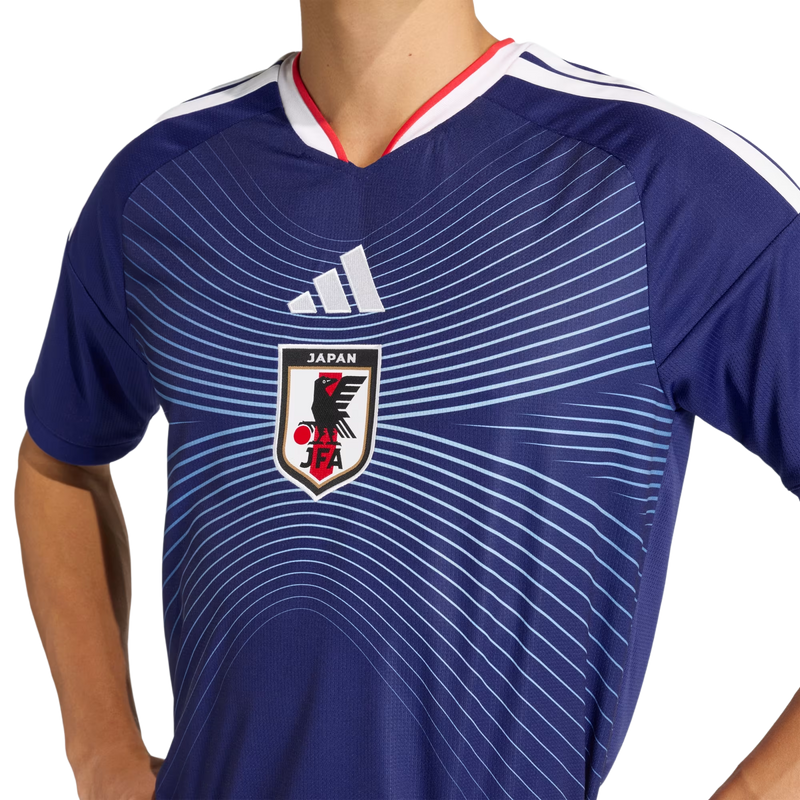 Japan JFA Home Replica Jersey, Adidas Japan JFA Home Replica Jersey in Japan Blue/Ash Blue front graphic